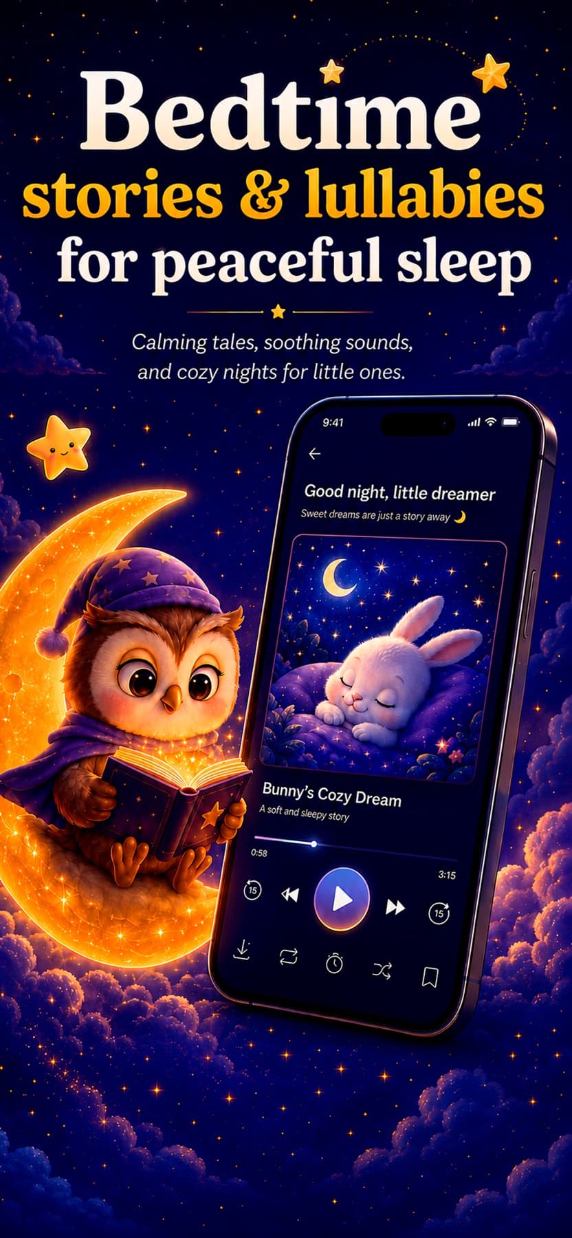 Промоизображение сказок и колыбельных из App Store