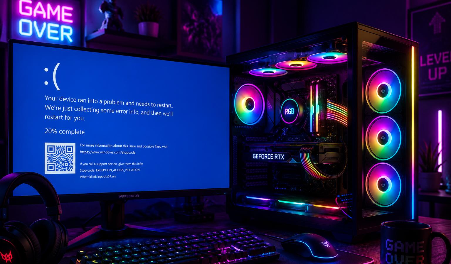RGB‑подсветка ломает Windows 11 после обновления KB5121003: зависания и BSOD